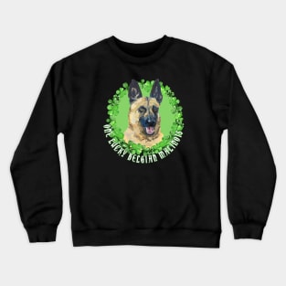 One Lucky Belgian Malinois Funny St. Patrick Dog Crewneck Sweatshirt